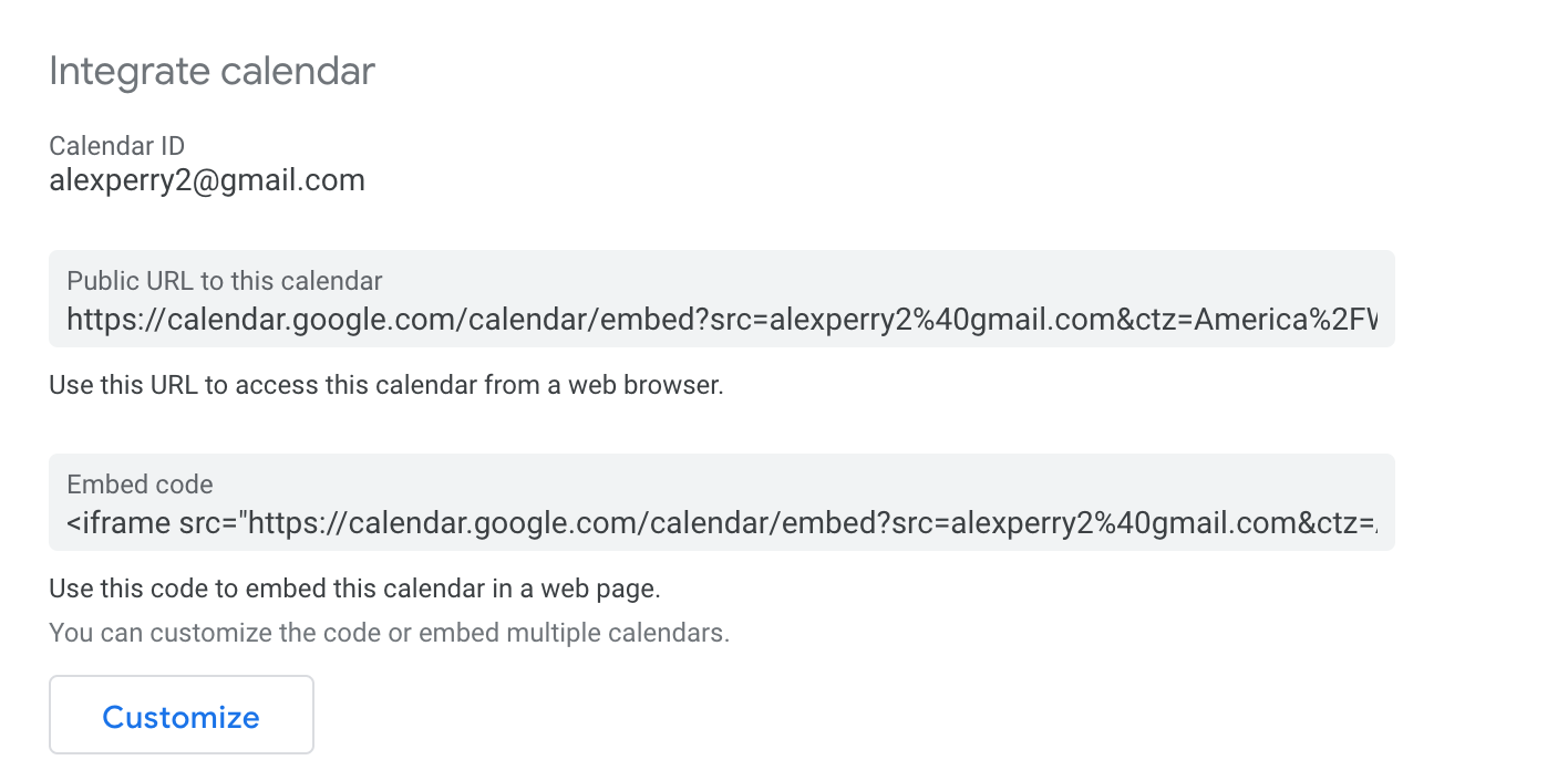 How to embed google calendar on squarespace