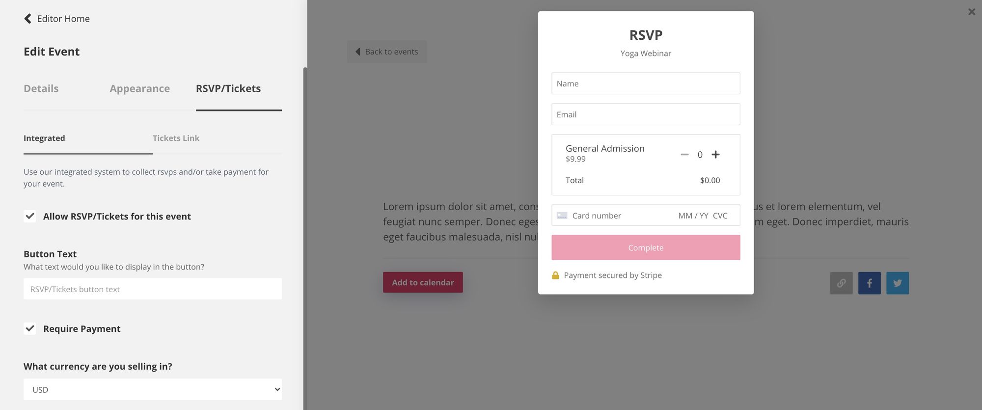 How to sell tickets on your Webflow website.