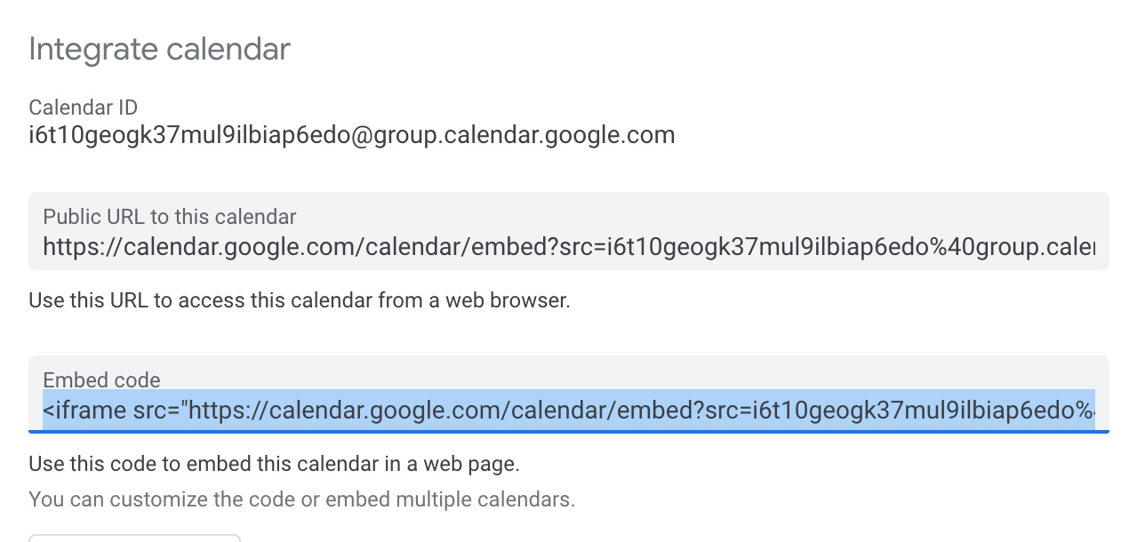 How to embed Google Calendar into Wordpress