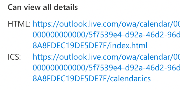 How to publish and embed your outlook calendar